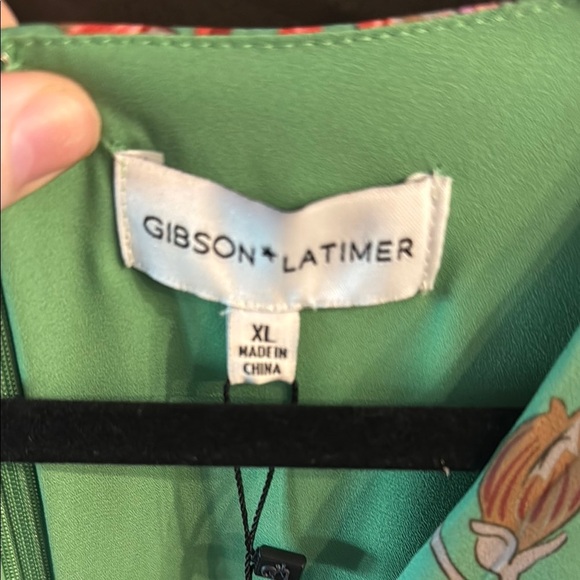 Gibson Latimer Green Floral Midi Dress - Picture 2 of 6